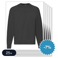25 stuks Fruit of the Loom - Classic Raglan Sweater