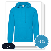 5 stuks Fruit of the Loom - Classic Hoodie