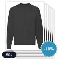 50 stuks Fruit of the Loom - Classic Raglan Sweater