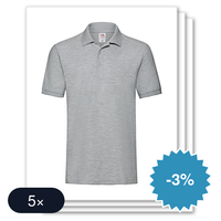 5 stuks Fruit of the Loom - Premium Polo