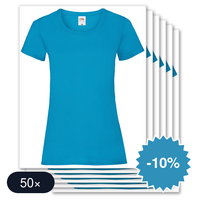 50 stuks Fruit of the Loom - Dames Valueweight T-shirt
