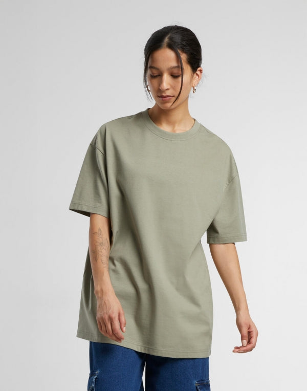 Build Your Brand -  Oversized Boyfriend Dames T-Shirt - Pale Olive