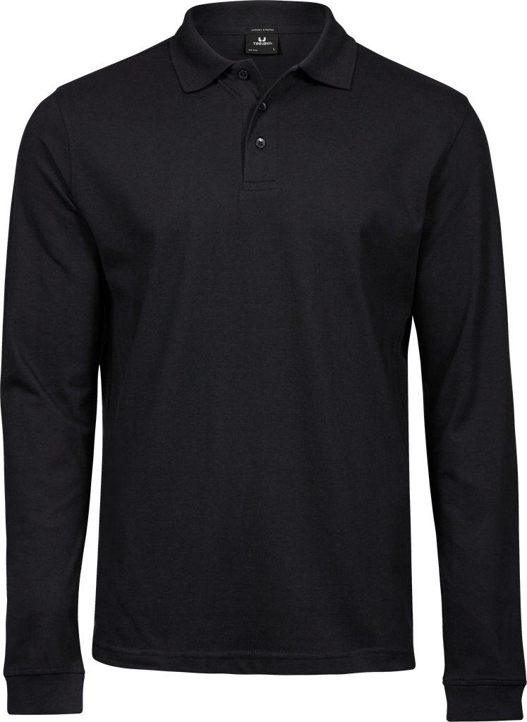 Tee Jays - Luxury Stretch Polo lange mouwen - Black