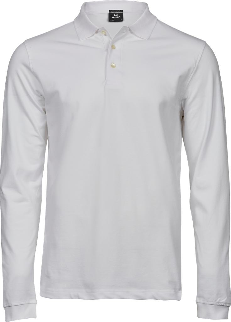 Tee Jays - Luxury Stretch Polo lange mouwen - White