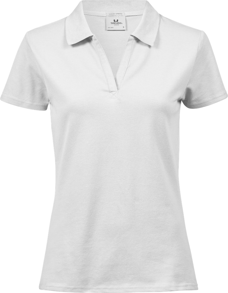 Tee Jays - Stretch V-hals polo dames - White
