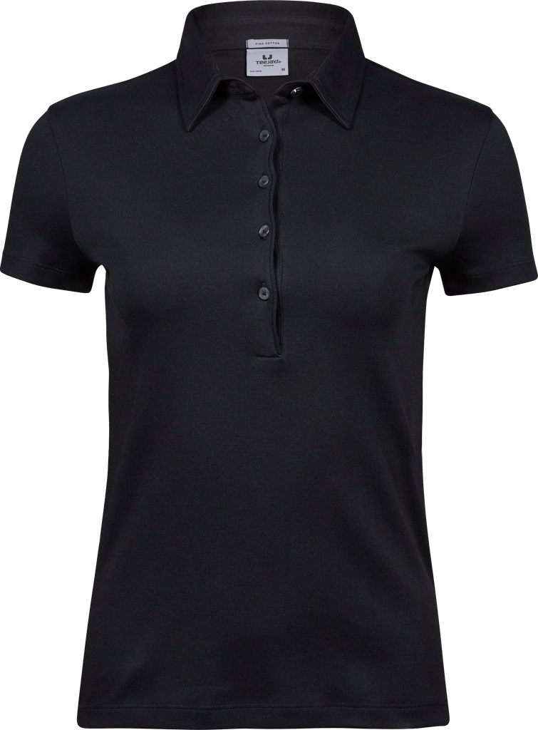 Tee Jays - Dames Pima Katoen Polo - Black