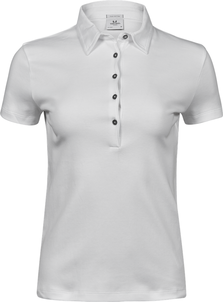 Tee Jays - Dames Pima Katoen Polo - White
