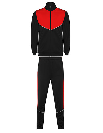 Roly Sport - Evans Kinder Trainingspak - Black 02/Red 60