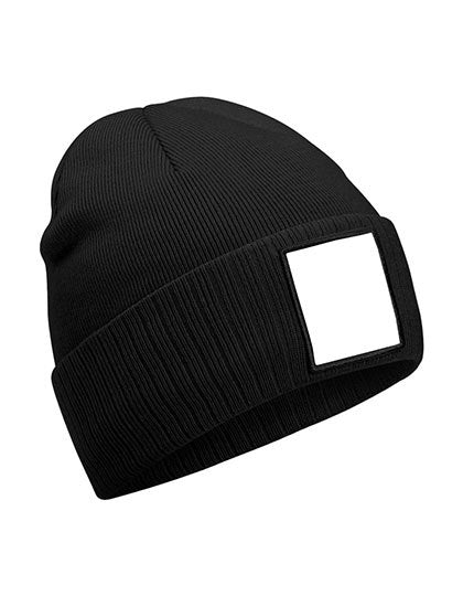 Beechfield - Appliqué Patch Muts - Black/White