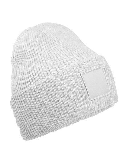 Beechfield - Deep Cuffed Tonal Patch Beanie - Cloud Grey