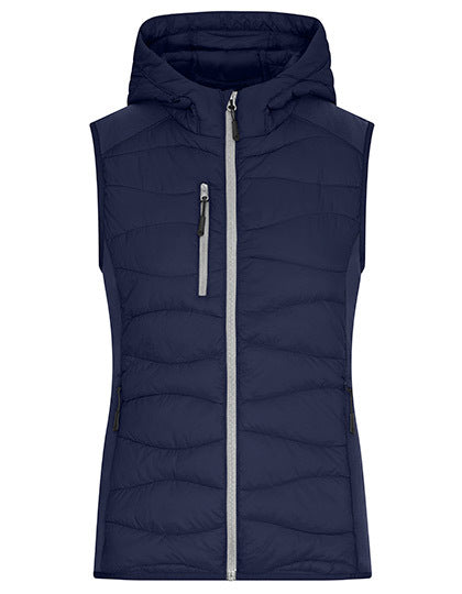 James & Nicholson - Hybrid Dames Bodywarmer - Navy/Navy