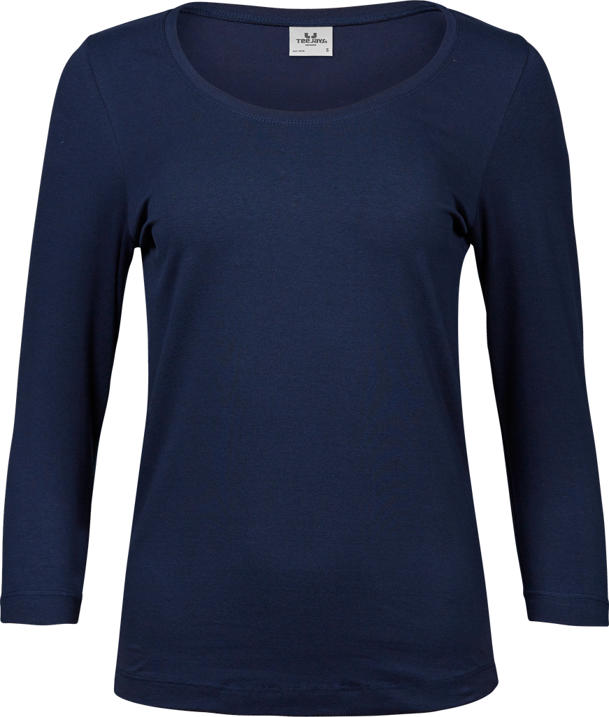 Tee Jays - Dames Stretch 3/4 mouw T-shirt - Navy