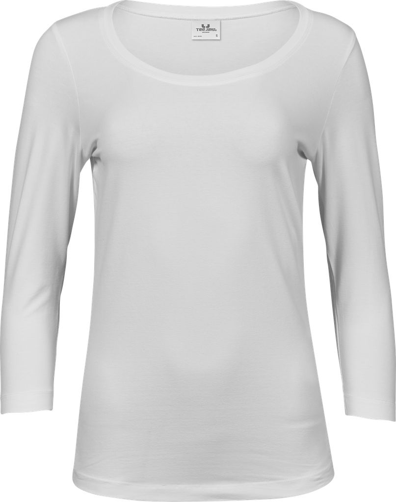 Tee Jays - Dames Stretch 3/4 mouw T-shirt - White