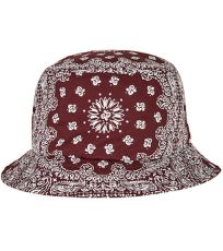 FLEXFIT - Bandana Print Bucket Hoed - Cherry/White