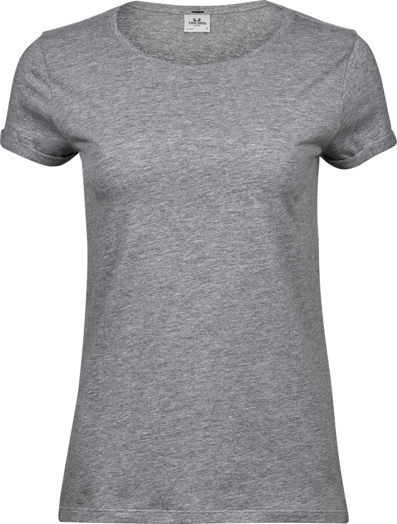 Tee Jays - Dames Roll-Up T-shirt - Heather Grey