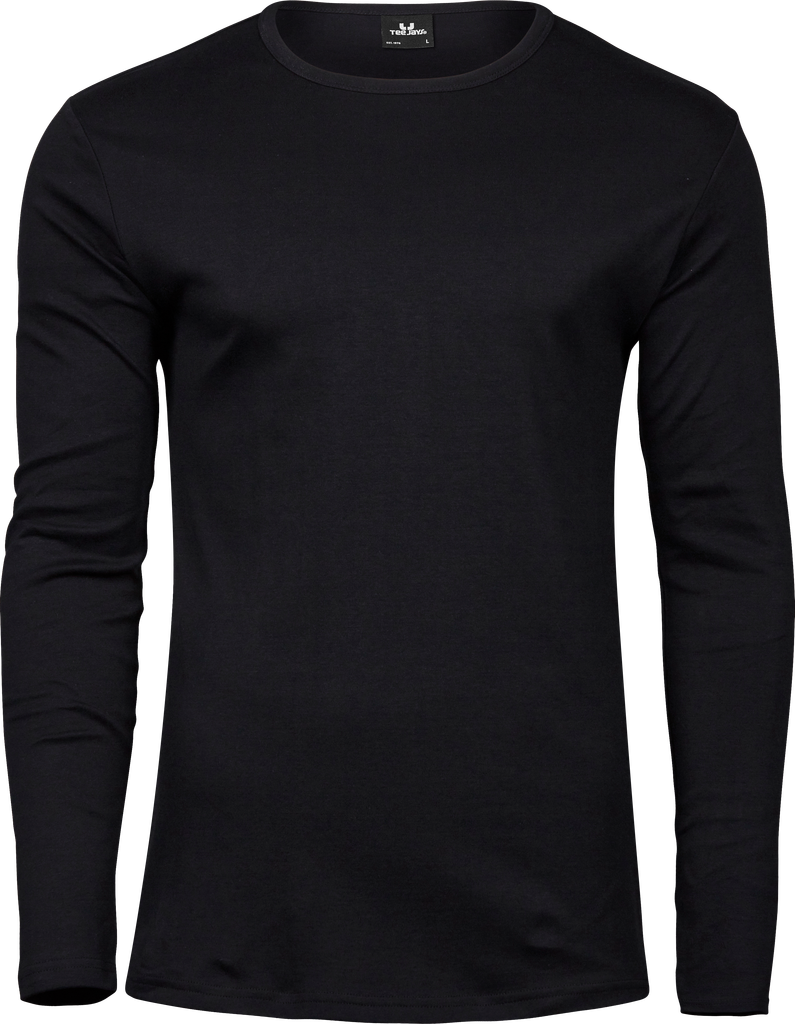 Tee Jays - Interlock T-shirt lange mouwen - Black