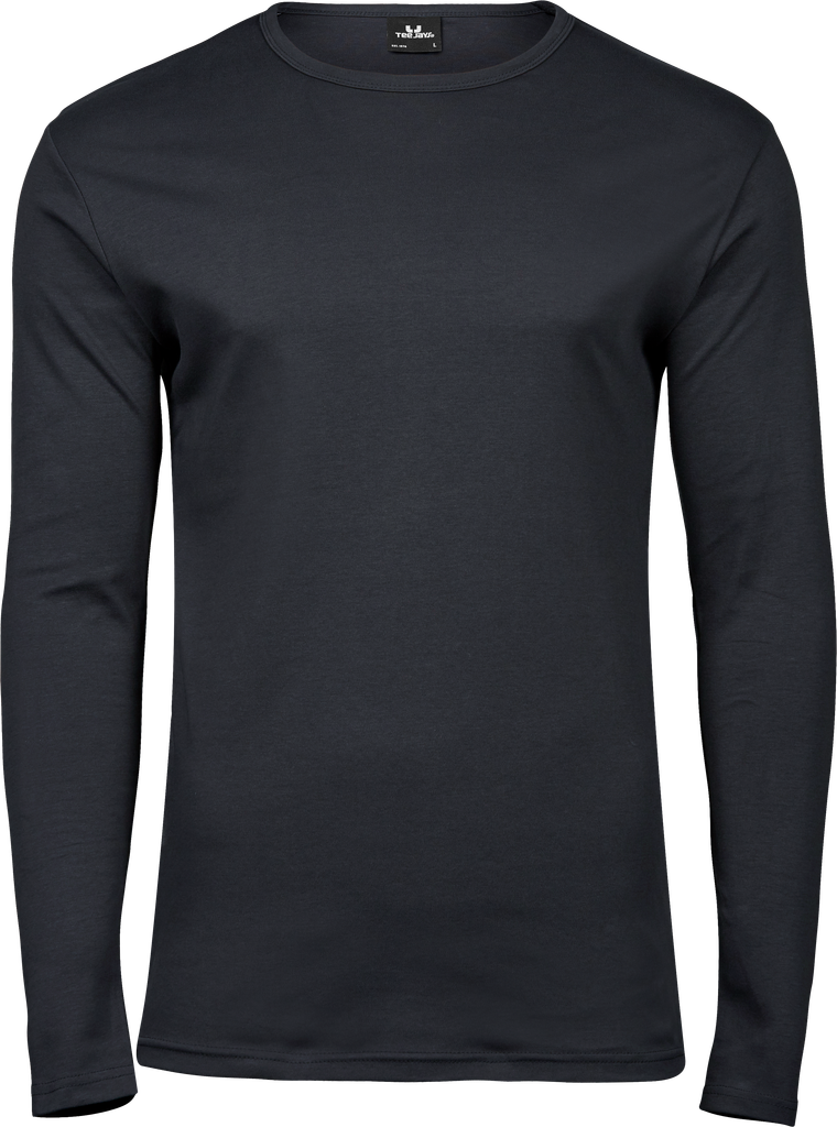 Tee Jays - Interlock T-shirt lange mouwen - Dark Grey (Solid)