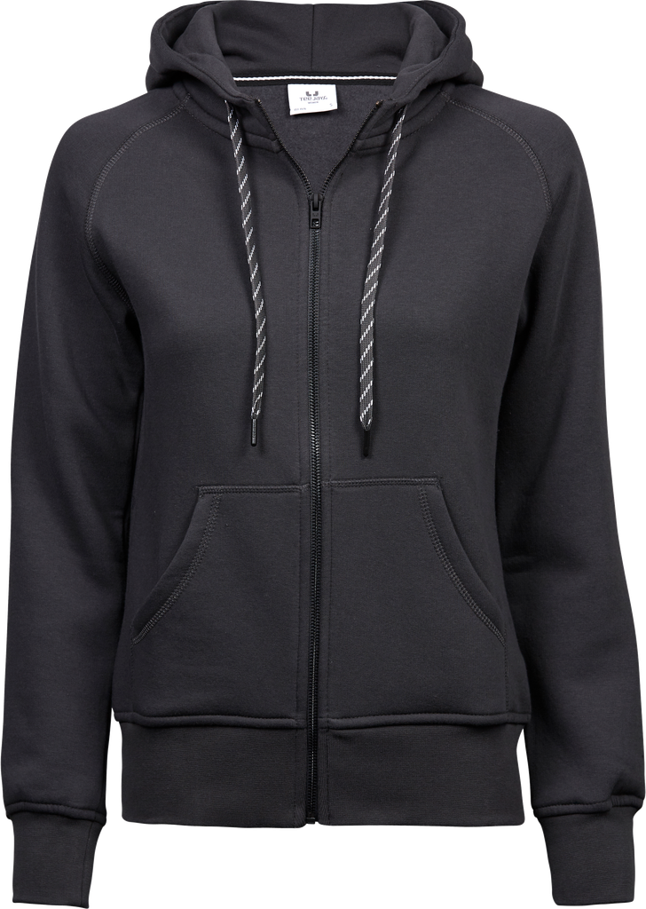 Tee Jays - Dames Fashion Hoodie met rits - Dark Grey (Solid)