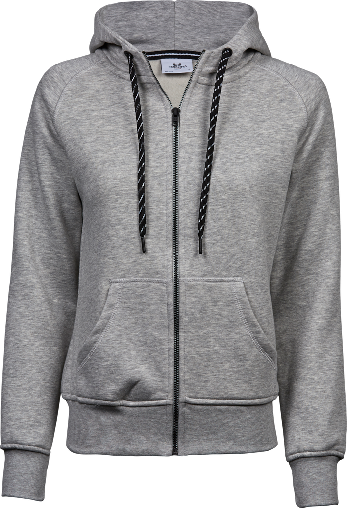 Tee Jays - Dames Fashion Hoodie met rits - Heather Grey
