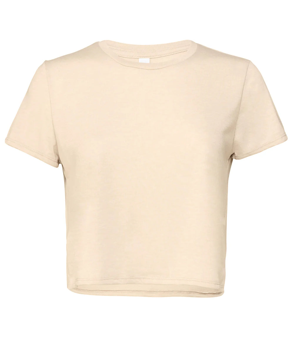 Build Your Brand - Cropped Dames T-Shirt - White Sand