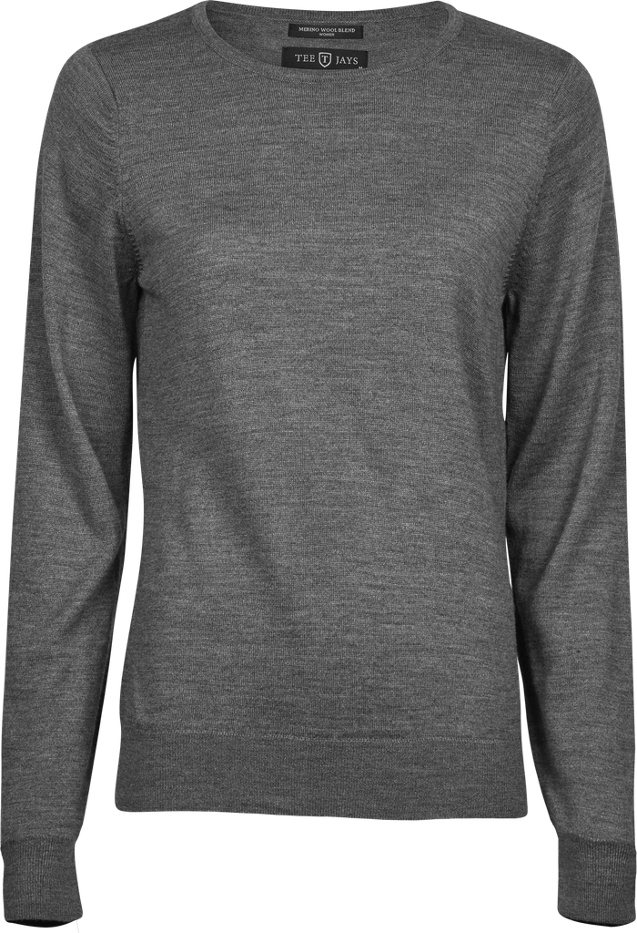 Tee Jays - Dames Crew Neck Pullover Sweater - Grey Melange