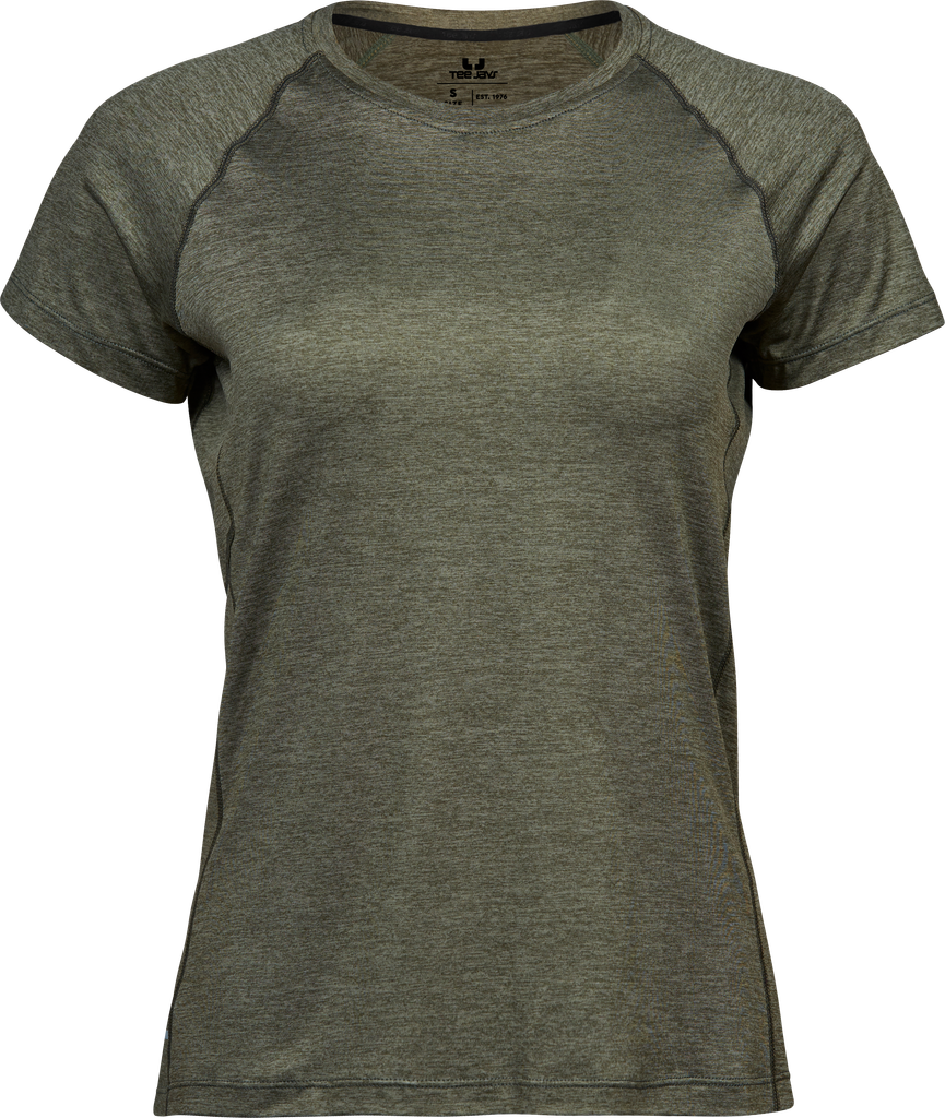 Tee Jays - Dames CoolDry Sport T-shirt - Olive Melange
