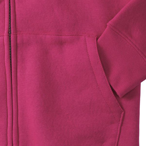 Russel - Authentic Hoodie met Rits Dames - Fuchsia