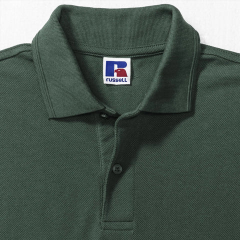 Russell - Hardwearing Polycotton Polo - Bottle Green