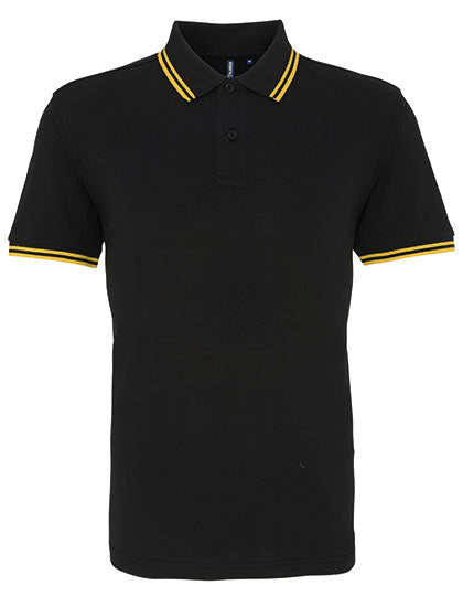 Asquith & Fox - Men´s Classic Fit Tipped Polo - Black XXL (uitverkoop)