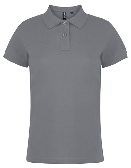 Asquith & Fox - Classic Fit Dames Polo  - Heather Grey