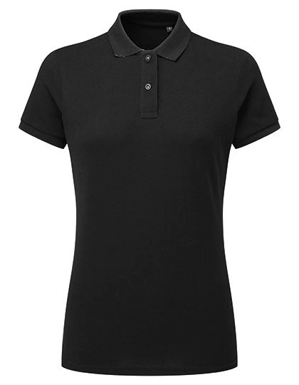 Asquith & Fox -  Classic Fit Contrast Dames Polo  - Black/White