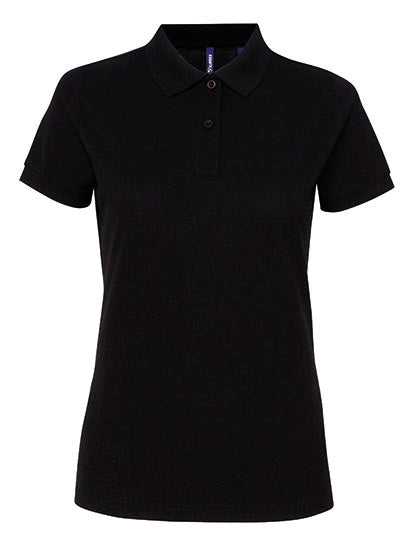 Asquith & Fox -Polycotton Blend Dames Polo - Black