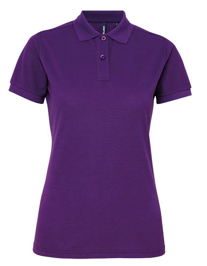Asquith & Fox -Polycotton Blend Dames Polo - Purple