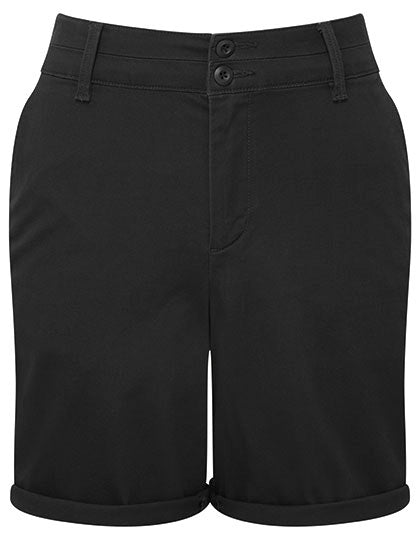 Asquith & Fox - Lightweight Chino Dames Korte Broek - Black