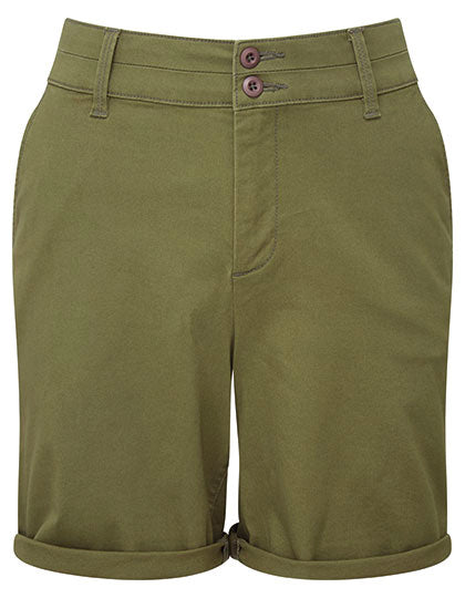 Asquith & Fox - Lightweight Chino Dames Korte Broek - Olive