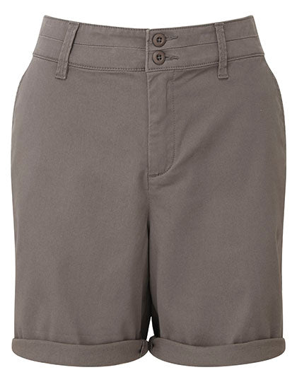 Asquith & Fox - Lightweight Chino Dames Korte Broek - Slate