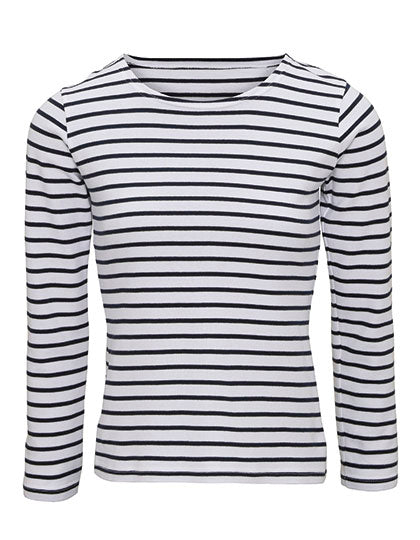 Asquith & Fox -Marinière Coastal Dames T-Shirt met Lange Mouwen - White-Navy