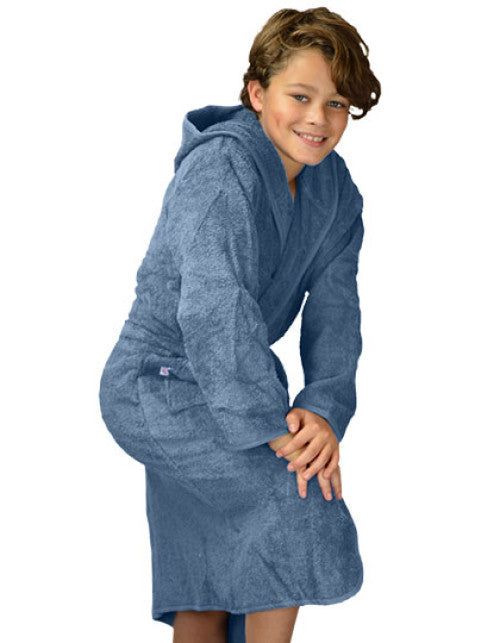 ARTG - Boyzz&Girlzz® Hooded Bathrobe - Jeans Blue