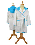 White / Aqua Blue