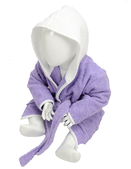 ARTG - Badjas met capuchon Baby - Light Purple/White