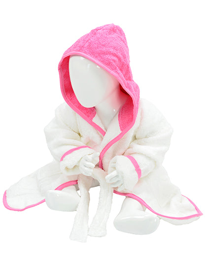 ARTG - Badjas met capuchon Baby - White/Pink