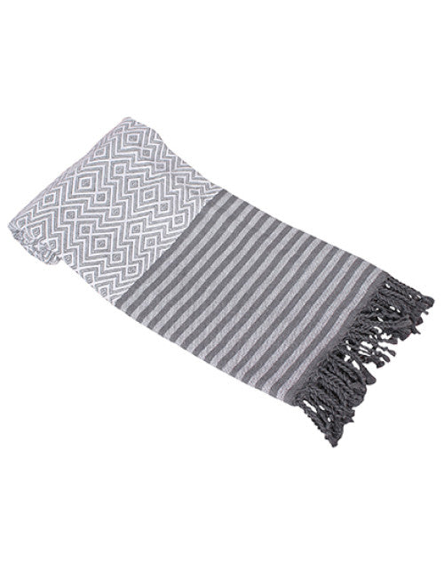 ARTG - Hamamzz Towel Kusadasi - White / Grey