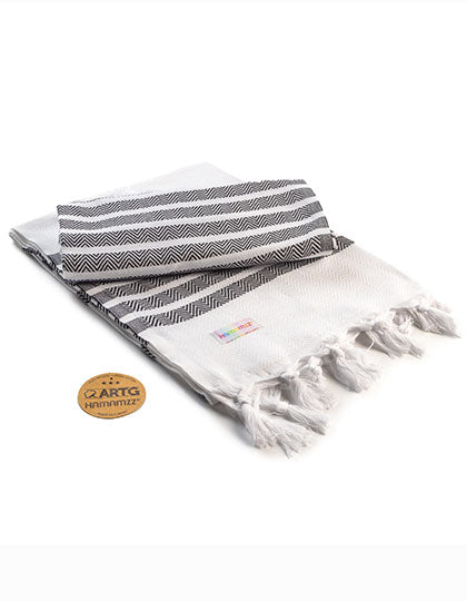 ARTG - Hamamzz Dalaman Handdoek - White/Black
