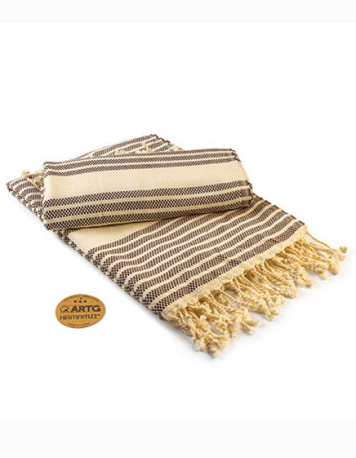 ARTG - Hamamzz® Original Bodrum DeLuxe Towel - Brown / Ivory