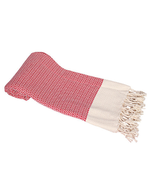 ARTG - Hamamzz Towel Kemer - Red / Cream