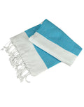 White / Aqua Blue