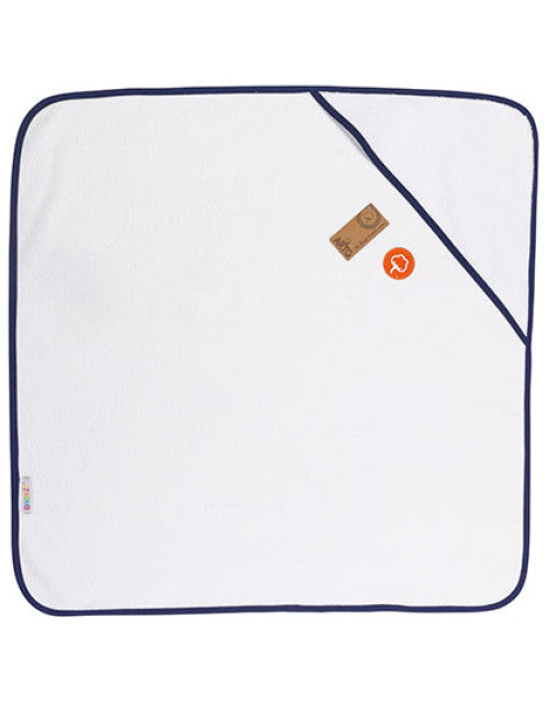 ARTG - Babiezz® ALL-Over Sublimation Hooded Towel - White / French Navy