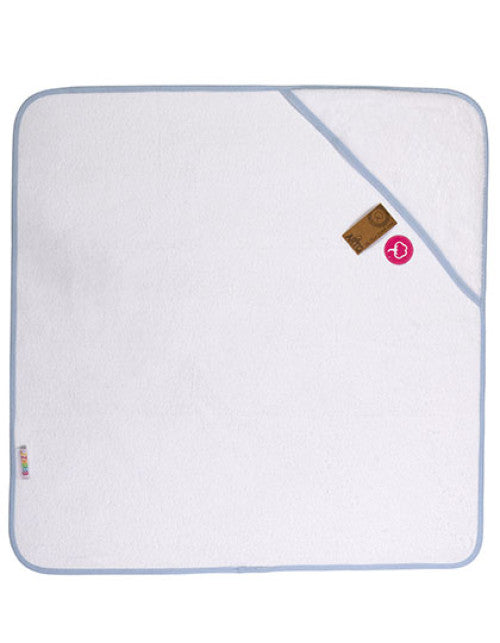 ARTG - Babiezz® ALL-Over Sublimation Hooded Towel - White / Light Blue