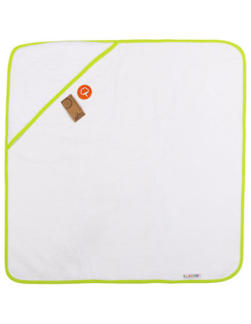 ARTG - Babiezz® ALL-Over Sublimation Hooded Towel - White / Lime Green