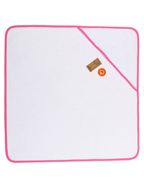 ARTG - Babiezz® ALL-Over Sublimation Hooded Towel - White / Pink